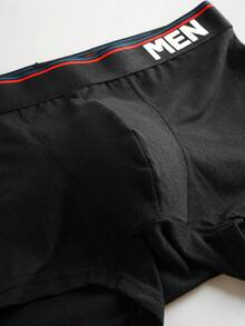 4pcs Underwear Pure Cotton Boxer Briefs - Black - View 7