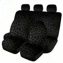1pc Car Leopard Print Seat Cover, Full Leopard Print Ice Silk Car Seat Cover, Car Interior Decoration, Dust-Proof Protective Cover, Universal Seat Cushion For SUV And Sedan, Pink And Black Leopard Print, Suitable For Men And Women, Washable - Multicolor - View 7