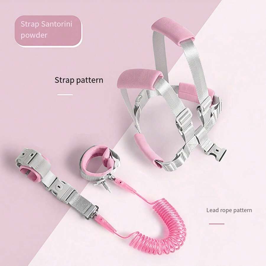 1pc Children Anti-Lost Wrist Strap & Harness 2-In-1 Anti-Loss Safety Tether For Kids Anti-Runaway Anti-Lost Rope - Multicolor - View 1