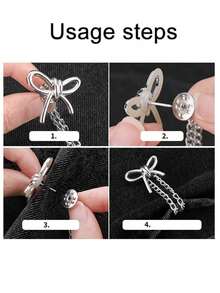 4 Stücke/2 Stücke/1 Pack Damen Hemdenclips mit Schmetterling- & Herz-Dekoration - Ärmellänge schnell anpassen, geeignet für Hemden, Kleider und Hosen, elegantes Design, in mehreren Farben erhältlich, mit Schmetterlings-Dekoration - Verschiedenfarbig - Übersicht 6