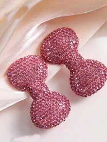 White Pink Rhinestone Phone Case Decoration Pendant, Luxury Bow Decoration, Cute Girl Handmade Hair Clip, Refrigerator Magnet Accessories, Shiny Storage Box, Makeup Mirror, DIY Crafts, Flatback Scrapbook Bow Pendant (Due To Shooting Angle And Image Magnification, There May Be Some Differences In Size Between The Actual Product And The Picture.) - Multicolor - View 8