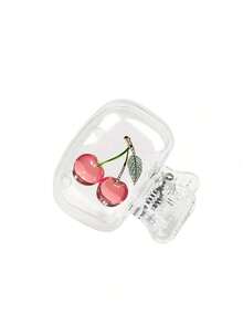 2D Flat Design Luxury Crystal Sakura Flower Shaped Toothbrush Holder, Suitable For Various Size Travel Cases, With Ventilation Holes To Keep Toothbrush Head Clean And Dry, Transparent Dust-Proof Toothbrush Cover, Portable Hygienic Toothbrush Protector For Ladies And Girls, Cute Bathroom Accessory For Home And Travel, Transparent Clip-On Toothbrush Protector - Multicolor - View 5