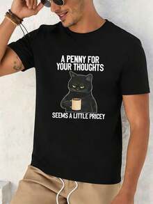 Camisetas masculinas plus size - Preto - Ver 2
