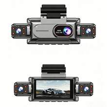4-Channel Dash Cam, Front, Rear And Interior Monitoring, Dual Left And Right Cameras For Cars, With Night Vision, G-Sensor, WDR, Loop Recording, Motion Detection, Supports Wi-Fi Connection, Car Accessories, Battery Capacity: 150mAh - A - View 6