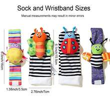 Baby Wrist Rattle Socks And Foot Finder Set, Perfect Baby Toys For 0-12 Months Newborn Boys And Girls As Shower Gifts, Garden Bug Series - Multicolor - View 9