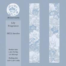 30mm*2m 清新花卉植物蝴蝶百合圖案 PET 防水膠帶，美學 DIY 剪貼簿日記背景裝飾貼紙，可愛日系剪貼簿手工學校辦公用品裝飾貼紙 - 圓形 - 查看 20