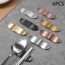 Bộ 4/6 chiếc giá đỡ đũa phong cách Nhật Bản, bằng thép không gỉ 18/10, hoàn thiện phun cát/đập búa, giá đỡ đũa và thìa, giá đỡ đa năng cho thìa, nĩa và đũa, phù hợp cho nhà hàng, khách sạn và bày bàn ăn gia đình, bộ đồ ăn sáng tạo, phụ kiện dụng cụ ăn uống tái sử dụng - Xem 13