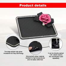 Alfombrilla antideslizante universal para salpicadero de coche, almohadilla antideslizante lavable y reutilizable con tachuelas de strass para teléfono y navegación - multicolor - Ver 4