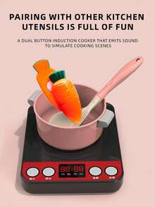 Children's Small Kitchen Toy Set Pink Girls Pretend Play Cooking Cooking Utensils Baby Simulation Fruit Vegetable Cutting Kitchenware - Pink - View 4