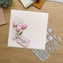 1pc Innovative Metal Cutting Die With Mesh And Floral Pattern, Perfect For Scrapbooking, Handicrafts, Embossing Templates, Handmade Cards And Gift Card Making Tools - Grid (11.2*8.4cm) - View 3