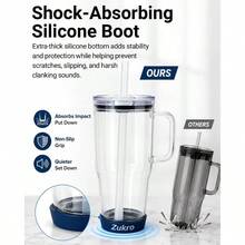 - Vaso de vidrio de borosilicato de 32 onzas con asa, taza de caf helado, reutilizable, apto para lavaplatos, sin BPA, lila - Rosa + 32 Oz (946.35ml) - Ver 6