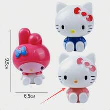 SANRIO (授權) 卡通可愛 KT 貓形酷米飯球裝飾，桌面裝飾，蛋糕裝飾，節日派對裝飾，生日禮物，完美禮物 - 查看 10