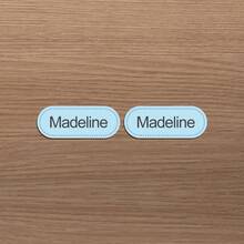 Labels for Ironing-for Cotton-Personalized for School, Sport, Club, Retirement Home, for Clothes, DIY Accessories, Machine Washable - A-40 piezas - Ver 1