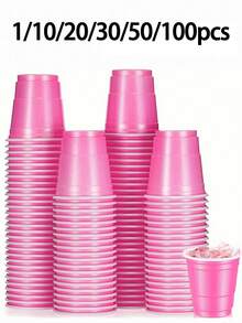 1/10/20/30/50/100pcs Reusable Mini Party Cups, Suitable For Snacks, Juice, Any Party Occasion - Multicolor - View 1