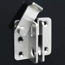 YITAPE 1pc Heavy Duty Stainless Steel Flip Latch, Security Sliding Bolt Lock, Suitable For Barn, Cabinet, Pet Cage, Wooden Fence, Bathroom, Garage, Window - Brushed Nickel Metal Door Lock Hardware Dog Cage Dog Stuff Hamster Cat House Cat Stuff Guinea Pig Bird Cage Dog House Cat Carrier Supplies Furniture Bunny Cage Kitten Supplies House Puppy Keep Lock - Thickened Upgraded Version - View 1