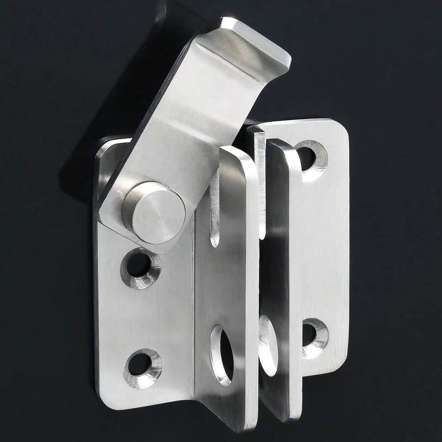 YITAPE 1pc Heavy Duty Stainless Steel Flip Latch, Security Sliding Bolt Lock, Suitable For Barn, Cabinet, Pet Cage, Wooden Fence, Bathroom, Garage, Window - Brushed Nickel Metal Door Lock Hardware Dog Cage Dog Stuff Hamster Cat House Cat Stuff Guinea Pig Bird Cage Dog House Cat Carrier Supplies Furniture Bunny Cage Kitten Supplies House Puppy Keep Lock - Thickened Upgraded Version - View 1