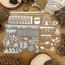 1pc Bee Set Series Metal Cutting Dies DIY Scrapbook Album Welcome Card Home Decor Holiday Greeting Handmade - Bee - View 5