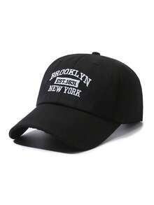 1 pieza Gorra de béisbol de ala ancha de color vino tinto, versátil y de moda para protección solar - Burdeos - Ver 12