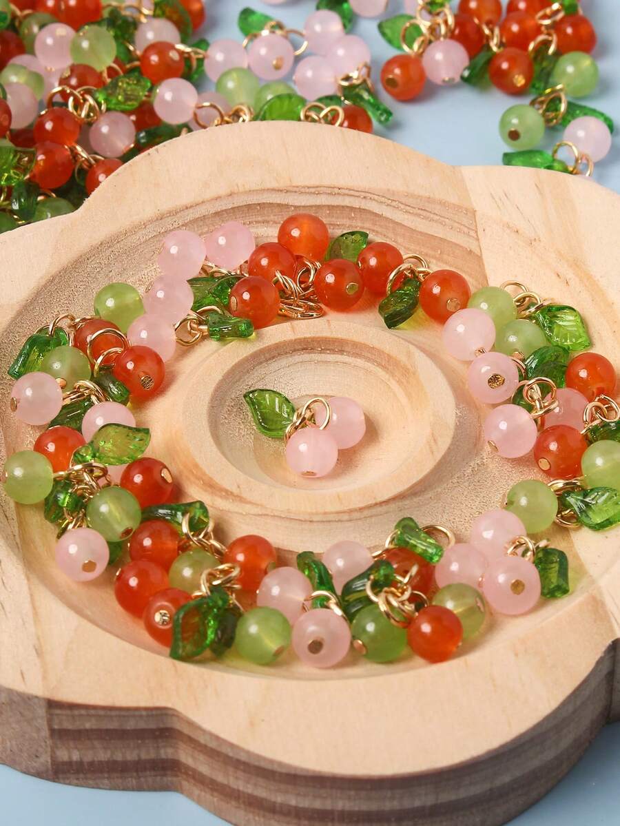 10/20/30pcs Handmade Cherry Pendant Unique Niche Design For Keychain DIY Necklace Bracelet Charm Accessory Mini Gift Choice - Pink Cherry - View 1