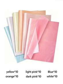 18/30/60 Sheets Macaron Color Glitter Paper, Matte Lightweight Gift Wrapping Paper. Multicolor Soft Paper, Suitable For Birthday, Wedding, Party And Holiday Wrapping. Elegant Multipurpose Decorative Paper, Suitable For Gifts And Crafts. - Pearlescent Packaging Paper - View 11