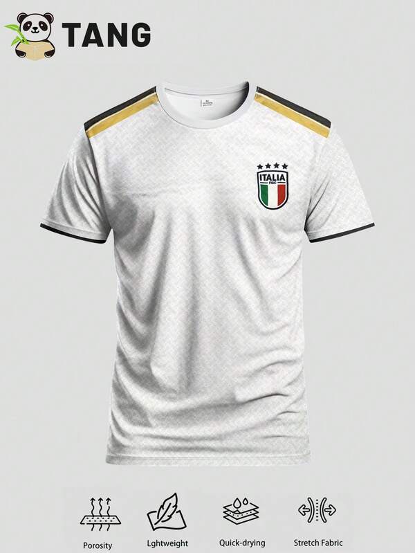 Camiseta de fútbol para hombre estilo Copa del Mundo 25/26 de visitante Italy Home & Top deportivo cómodo de cuello redondo & Camiseta de fútbol suave, ligera y cómoda & Adecuada para partidos, entrenamiento de fútbol, uso casual y de vacaciones & Regalo para otros & Copa del Mundo