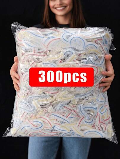 300pcs Extra Thick Food Preservation Bags, With Colorful Food Covers, Plastic Packaging Film, PE Preservation Bags, Suitable For Kitchen Storage, Household Plastic Packaging, Food Contact, And Leftover Food Storage.