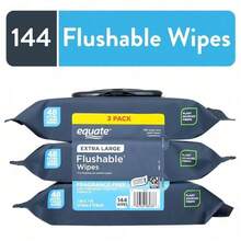 Hypermarket: Cleaning Essentials Extra Large Flushable Wet Wipes, Fragrance Free, Large Capacity Family Size For Home And Commercial Use| Great For Gifting | Excellent Cleaning Essential - 預設(144片濕紙巾(3包)) - 查看 9