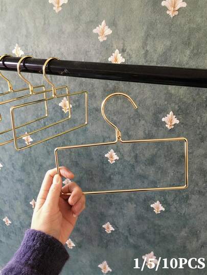 1/5/10pcs Nordic Style Metal Clothes Hanger Multi-Functional Hanging Rack For Clothes, Towels And Scarves