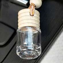 5pcs 8ml Car Hanging Aromatherapy Bottles, Transparent Glass Essential Oil Diffuser Empty Bottles, Suitable For Home Living Room/Bedroom/Bathroom Decor, Can Be Used As Travel Supplies, Wedding/Party/Birthday Favors, Also As New Year Gifts, Accessories Or Fun Gifts For Men, Parents, Friends - Clear - View 5