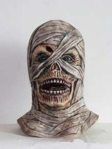 1pc Halloween Horror Latex Mummy Mask, Holiday Party Atmosphere Prop - Multicolor - View 3