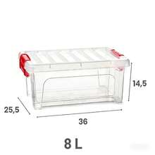 35L Large Capacity Underbed Storage Box, Optional Transparent / Grey Transparent Style, With Wheels And Clips, Fits Narrow Spaces, Dustproof And Moisture-Proof, Organized And Space-Saving - Multicolor - View 11