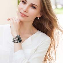 1件新款波希米亞風錶帶，相容 38/40/41/42/44/45/49mm Ultra/SE/8/7/6/5/4/3/2/1 - 古銀 - 查看 5