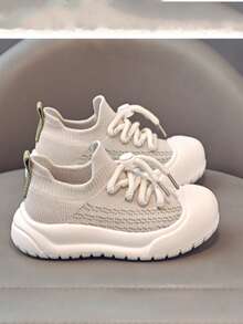 Unisex Athletic Shoes, Soft Sole Slip-On Casual Shoes, Breathable And Comfortable, Easy-On Casual Shoes. - Beige - View 3