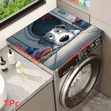 1pc, Home Decor, Cartoon Puppy Pattern Printed Washing Machine Dust Cover, Rubber Soft Bottom, Laundry Room Accessories, Washing Machine Top Protection Pad, Water Absorbent Quick Drying, Refrigerator Dust Cover Pad, Coffee Machine Countertop Water Absorbent Pad, Diatom Mud Drainage Pad, Modern Laundry Room And Kitchen Appliance Washing Machine And Dryer Dust Cover, Home Decor, Kitchen Dining Room Decor - Multicolor - View 14