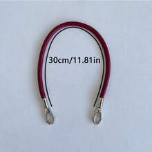 1pc Solid Color Phone Lanyard, Minimalist PU Wrist Strap Daily Gift Phone Charm - Multicolor - View 6