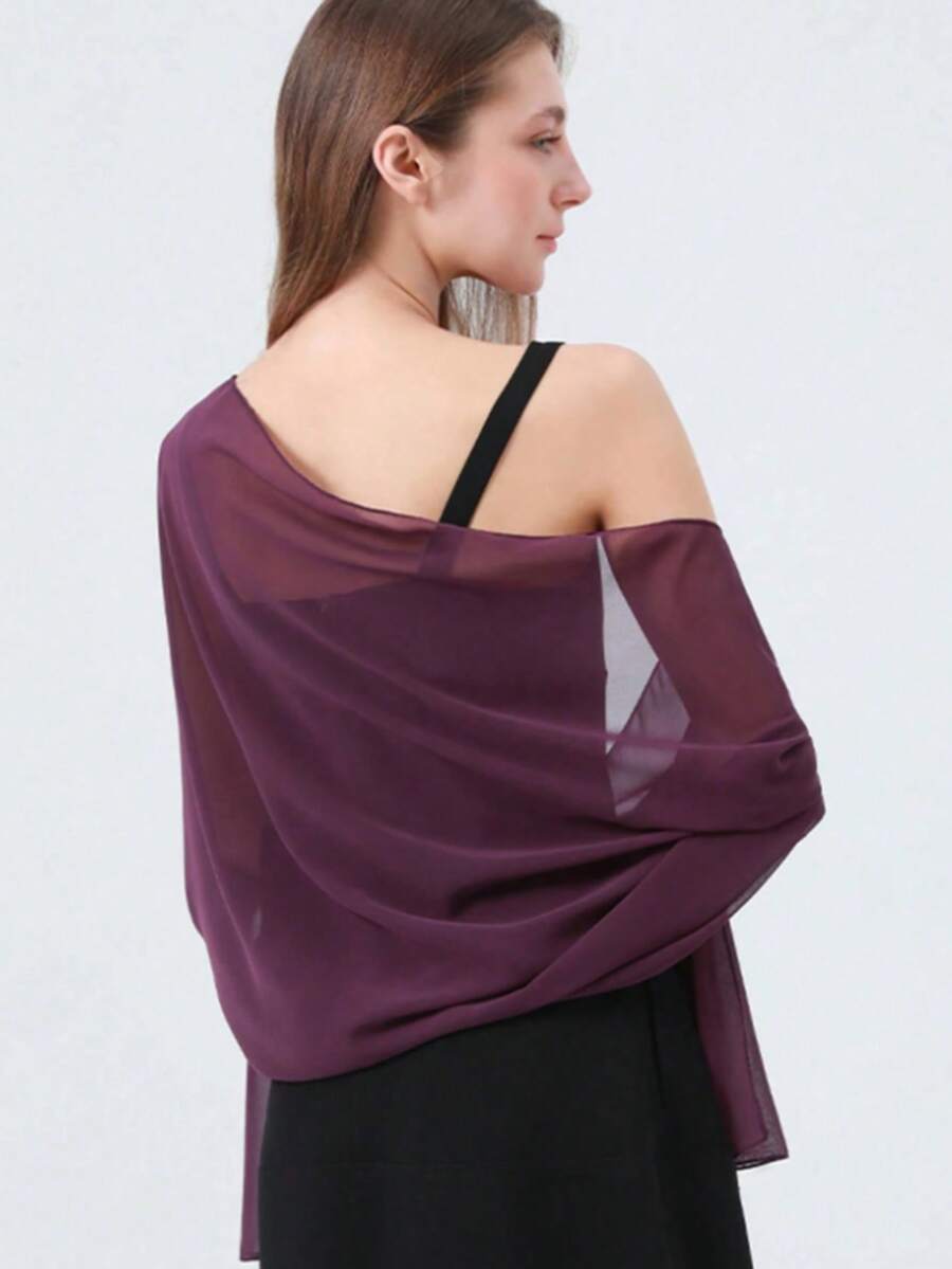 Chiffon Shawl Scarf Wrap, Suitable For Bride Wedding Party Evening Gown And Special Occasion Dress