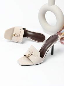 Women's High Heel Sandals 2026 New Style Versatile Soft Sole Roman Sandals Fashion Outdoor Travel Influencer Beach Travel Sandals - Off White - View 3