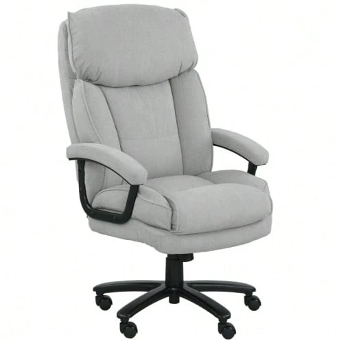 Large High Office Chair, 200 Kg Weight Capacity, Sturdy Construction, Soft Upholstery, Light Grey - Light Grey - View 1