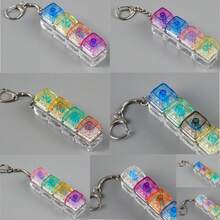 1pc Keyboard Stress Relief Toy, 4-In-1 Keyboard Stress Relief Button Fingertip Clicker Keychain, Button-Style Stress Relief Fingertip Toy, Stress Relief Gift - Multicolor - View 16