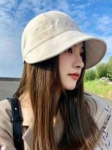 1件裝華夫格水桶帽與棒球帽，女款遮陽帽，時尚戶外帽，適合復活節與母親節禮物 - A - 查看 9