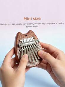 1 pieza Kalimba mini de gato de 8 teclas, exquisito piano de dedo pulgar marimba, accesorio musical colgante para regalo - Multicolor - Ver 1