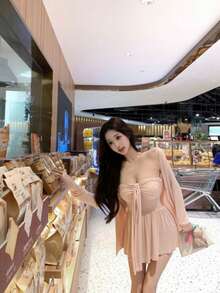 Women Two-Piece Outfits - Pink - View 8
