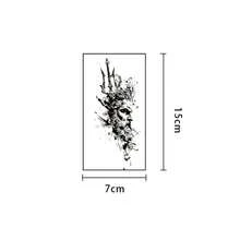 1pc Waterproof Anti-Rub PVC Realistic Sea Demon Tattoo Sticker, Suitable For Daily Wear - Grey - View 4