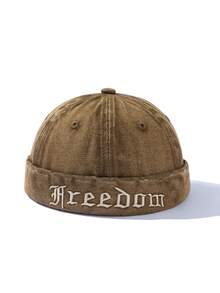 1 pieza Gorra de estilo retro versátil y desgastada con bordado de letras, hecha de fibra de poliéster, para playa y vacaciones - Multicolor - Ver 8