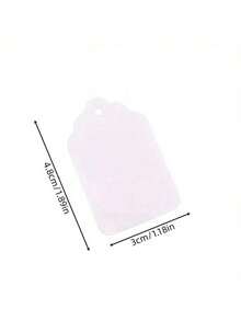 25/50/100pcs Blank Price Tags With String, White Paper Tags, Suitable For Wedding, Party, Scene Decoration, Jewelry Pricing - Jewelry Making Display And Packaging Supplies - Label - View 5