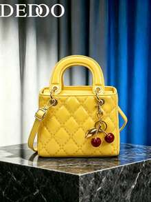 Dedoo Niche 高端 Dafei 女款包 2026 時尚奢華熱銷新款刺繡包，手提包、單肩包與斜挎包，適用假期旅行、通勤、禮物、派對、新娘包 - 黃色 - 查看 10