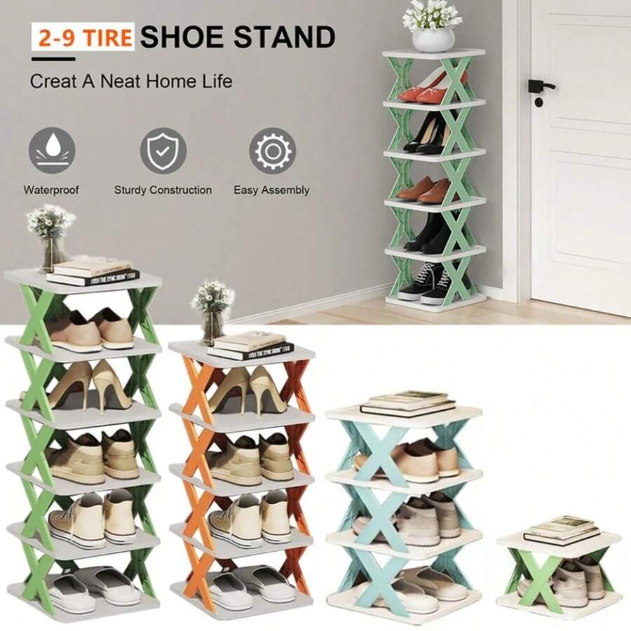 Shoe Racks - 2 NIVEAUX Vert - Voir 1