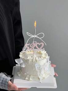 Set de 6 velas de pastel de cera, velas de pastel retorcidas de color mezclado creativo para fiesta de cumpleaños - Plateado - Ver 2