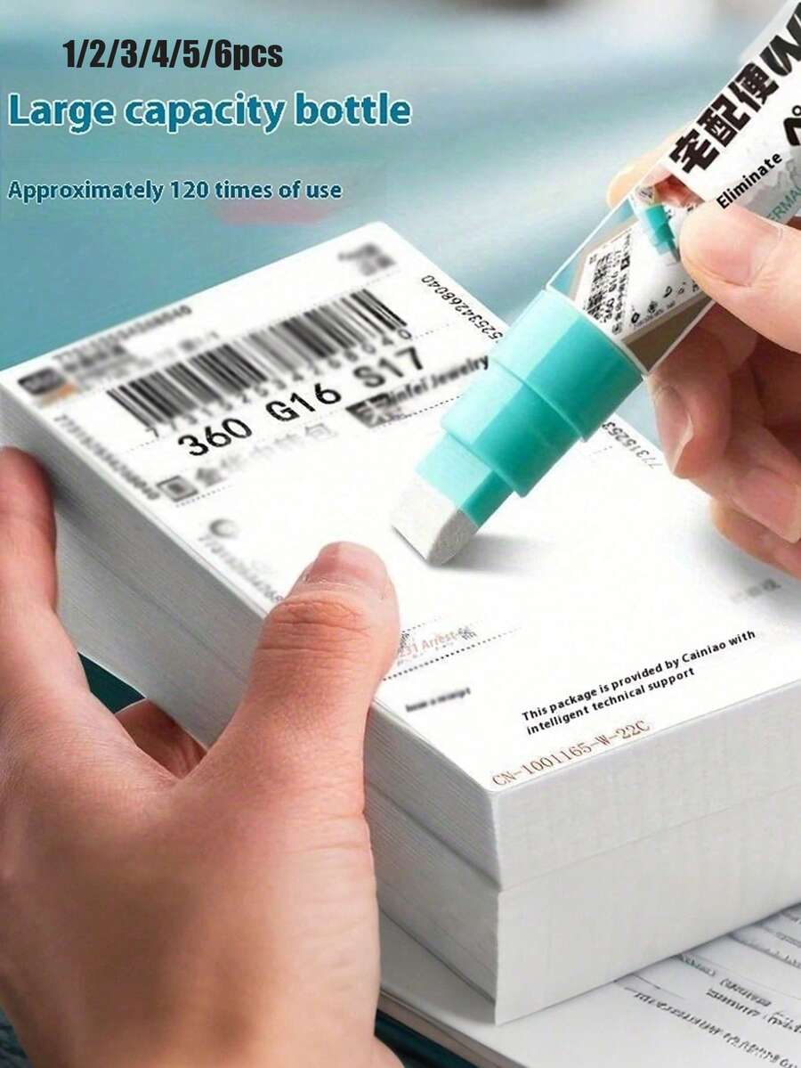 1/2/3/4/5/6 piezas Bolígrafo corrector de gran capacidad 12ml para protección de privacidad y /Punta blanca/Herramienta para hacer invisible la información de facturas/Apto para tarjetas de crédito/Tarjetas bancarias/Facturas telefónicas/Etiquetas de envío