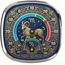 12星座家居機械式溫度計與濕度計，免電池雙刻度溫濕度計，高靈敏度室內通用監測儀 - A - 查看 13